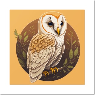 Barn Owl Portrait Posters and Art